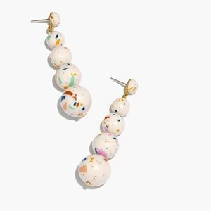 Madewell Terrazzo Ball Drop Earrings Multi Color NWT
